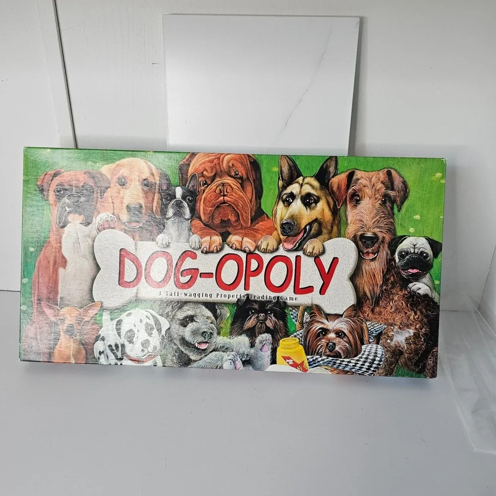 Dog-opoly Monopoly Property Trading Board Game Complete Set Dogs Made in USA
